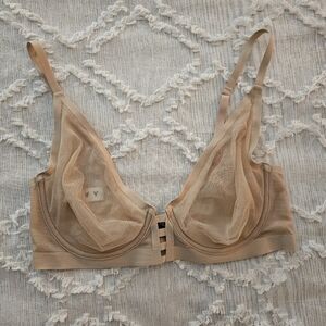 Livy Beige Nude Mesh Underwire Bra Size 34D